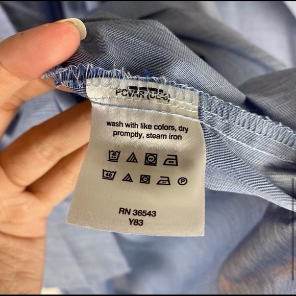 NWT VAN HEUSEN Blue Slim Fit Button Down Shirt | L - Picture 7 of 9